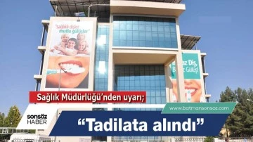 Sağlık M&uuml;d&uuml;rl&uuml;ğ&uuml;&rsquo;nden uyarı;