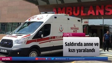 Saldırıda anne ve kızı yaralandı