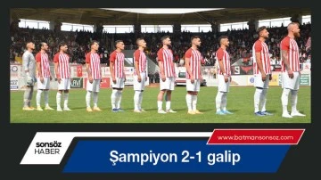Şampiyon 2-1 galip