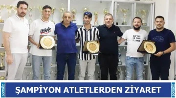 Şampiyon atletlerden ziyaret