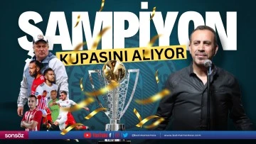 Şampiyon, kupasını alıyor...
