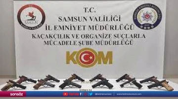 Samsun'da 12 ruhsatsız tabanca ele ge&ccedil;irildi
