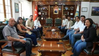 Sanat&ccedil;ı Mikail Aslan&rsquo;dan Eşbaşkanlara ziyaret