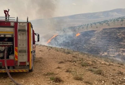 Şanlıurfa'da &ccedil;ıkan &ouml;rt&uuml; yangını kontrol altına alındı