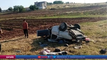 Şanlıurfa'da devrilen otomobildeki 5 kişi yaralandı