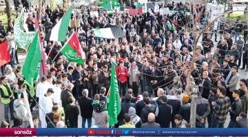 Şanlıurfa'da "B&uuml;y&uuml;k Filistin Y&uuml;r&uuml;y&uuml;ş&uuml;" d&uuml;zenlendi