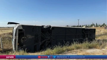 Şanlıurfa'da şarampole devrilen otob&uuml;steki 5 kişi yaralandı