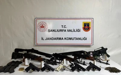 Şanlıurfa'da silah ka&ccedil;ak&ccedil;ılığı operasyonunda 6 zanlı yakalandı