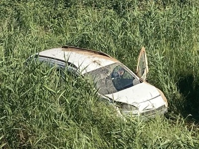 Şarampole devrilen hafif ticari ara&ccedil;taki 1 kişi yaralandı