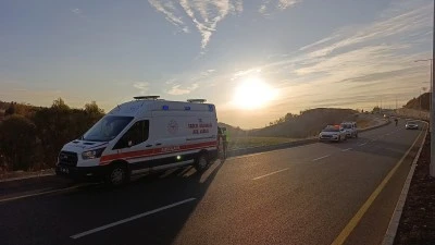 Şarampole devrilen otomobildeki kişi yaralandı