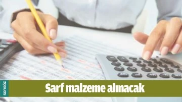 SARF MALZEME ALINACAK