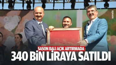 Sason Balı a&ccedil;ık artırmada 340 bin liraya satıldı