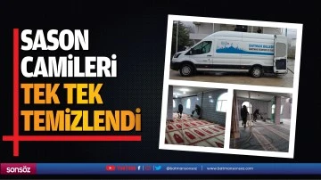 Sason camileri tek tek temizlendi