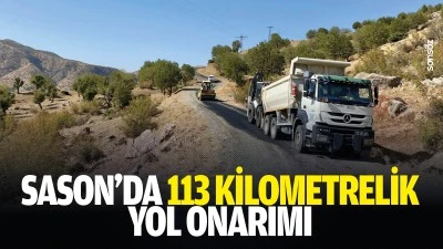 Sason&rsquo;da 113 kilometrelik yol onarımı