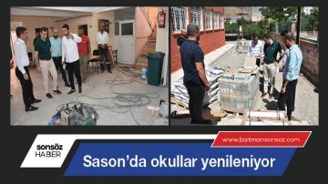 Sason&rsquo;da okullar yenileniyor