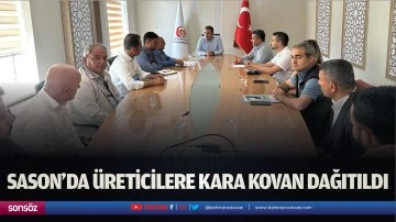 Sason&rsquo;da &uuml;reticilere kara kovan dağıtıldı