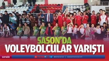 Sason&rsquo;da voleybolcular yarıştı