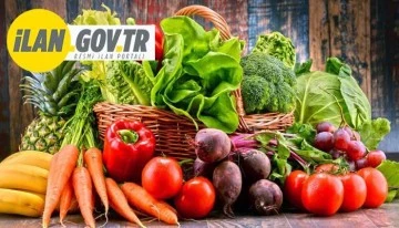 Sebze, meyve &uuml;r&uuml;nleri satın alınacak