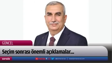 Se&ccedil;im sonrası &ouml;nemli a&ccedil;ıklamalar...