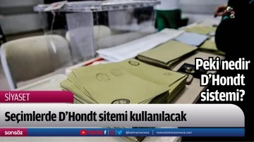 Se&ccedil;imlerde D'Hondt sitemi kullanılacak. Peki nedir D'Hondt sistemi?