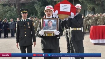 Şehidin naaşı memleketine g&ouml;nderildi