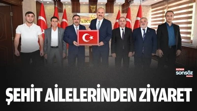 Şehit ailelerinden ziyaret