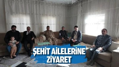 Şehit ailelerine ziyaret