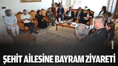 Şehit ailesine bayram ziyareti