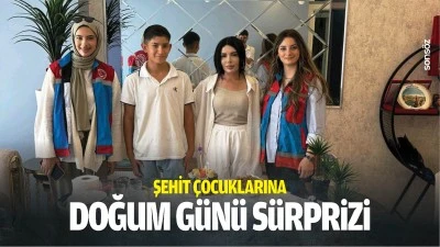 Şehit &ccedil;ocuklarına doğum g&uuml;n&uuml; s&uuml;rprizi&hellip;
