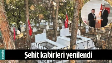 ŞEHİT KABİRLERİ YENİLENDİ