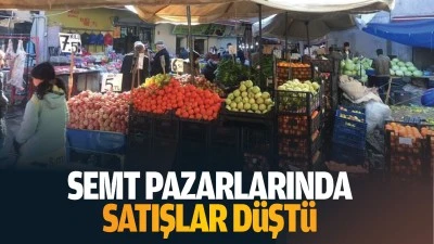 Semt pazarlarında satışlar d&uuml;şt&uuml;