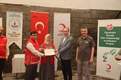 Serada fide yetiştiriciliği kursu katılımcılarına sertifikaları verildi