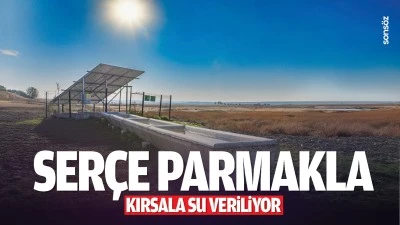 Ser&ccedil;e Parmakla kırsala su veriliyor