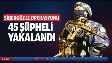 Siberg&ouml;z-11 operasyonu: 45 ş&uuml;pheli yakalandı
