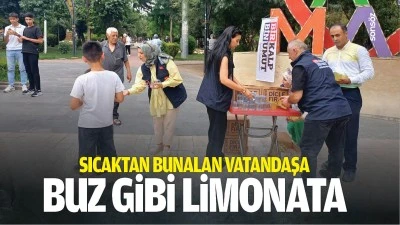Sıcaktan bunalan vatandaşa buz gibi limonata&hellip;