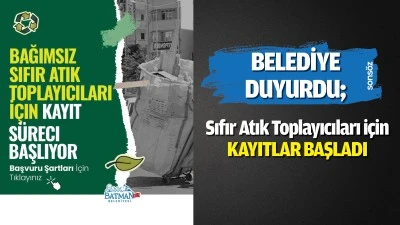 Sıfır Atık Toplayıcıları i&ccedil;in kayıtlar başladı
