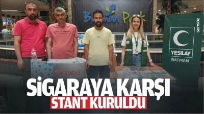 Sigaraya karşı stant kuruldu