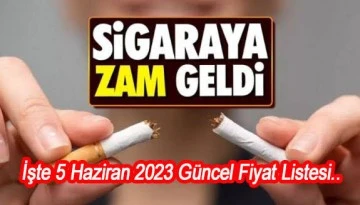 Sigaraya zam geldi