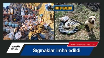 Sığınaklar imha edildi