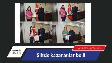 Şiirde kazananlar belli