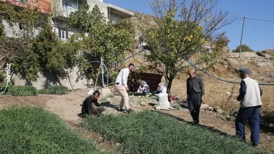 Siirt'in "sera k&ouml;y&uuml;"nde muhtarından imamına herkes toprağın bereketinden yararlanıyor