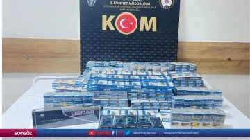 Siirt'te 490 paket g&uuml;mr&uuml;k ka&ccedil;ağı sigara ele ge&ccedil;irildi