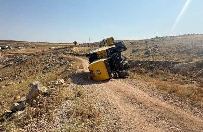 Siirt'te bi&ccedil;erd&ouml;verin devrildiği kazada, 1 kişi yaralandı