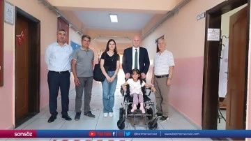 Siirt'te engelli &ouml;ğrencinin ak&uuml;l&uuml; sandalye talebini &ouml;ğretmenleri ger&ccedil;ekleştirdi