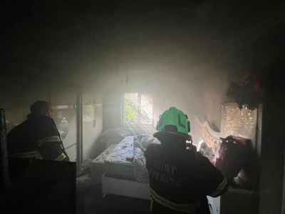 Siirt'te evde &ccedil;ıkan yangın s&ouml;nd&uuml;r&uuml;ld&uuml;