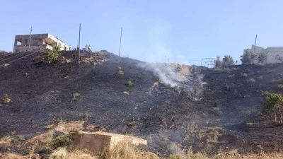 Siirt'te otluk alanda &ccedil;ıkan yangın s&ouml;nd&uuml;r&uuml;ld&uuml;