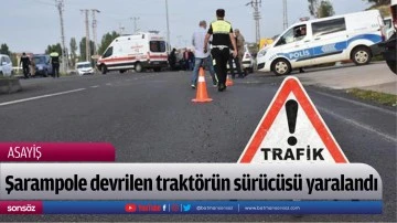 Siirt'te şarampole devrilen trakt&ouml;r&uuml;n s&uuml;r&uuml;c&uuml;s&uuml; yaralandı