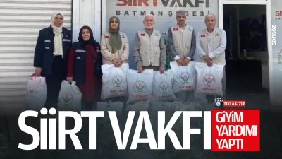 Siirt Vakfı, giyim yardımı yaptı