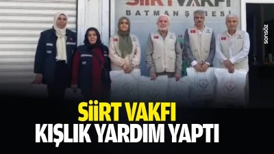 Siirt vakfı, kışlık yardım yaptı