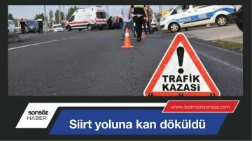 Siirt yoluna kan d&ouml;k&uuml;ld&uuml;
